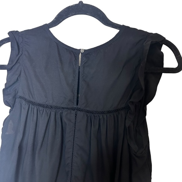 Aritzia Wilfred Meyron Ruffle Sleeve Blouse- BLACK - Picture 5 of 10